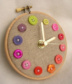 Buttons Clock by Mason Bee