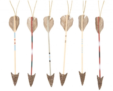 "Quill and Quiver" ornaments from Jayson Home. Yes please! I'll take 6 arrows! | via http://www.jaysonhome.com/holiday/quill-and-quiver-ornaments.html
